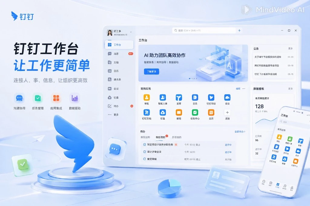 钉钉网页版轻量运行与少占内存界面图解